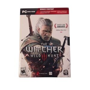 The Witcher 3 Wild Hunt PC DVD-ROM Game with Soundtrack Map Stickers Manual